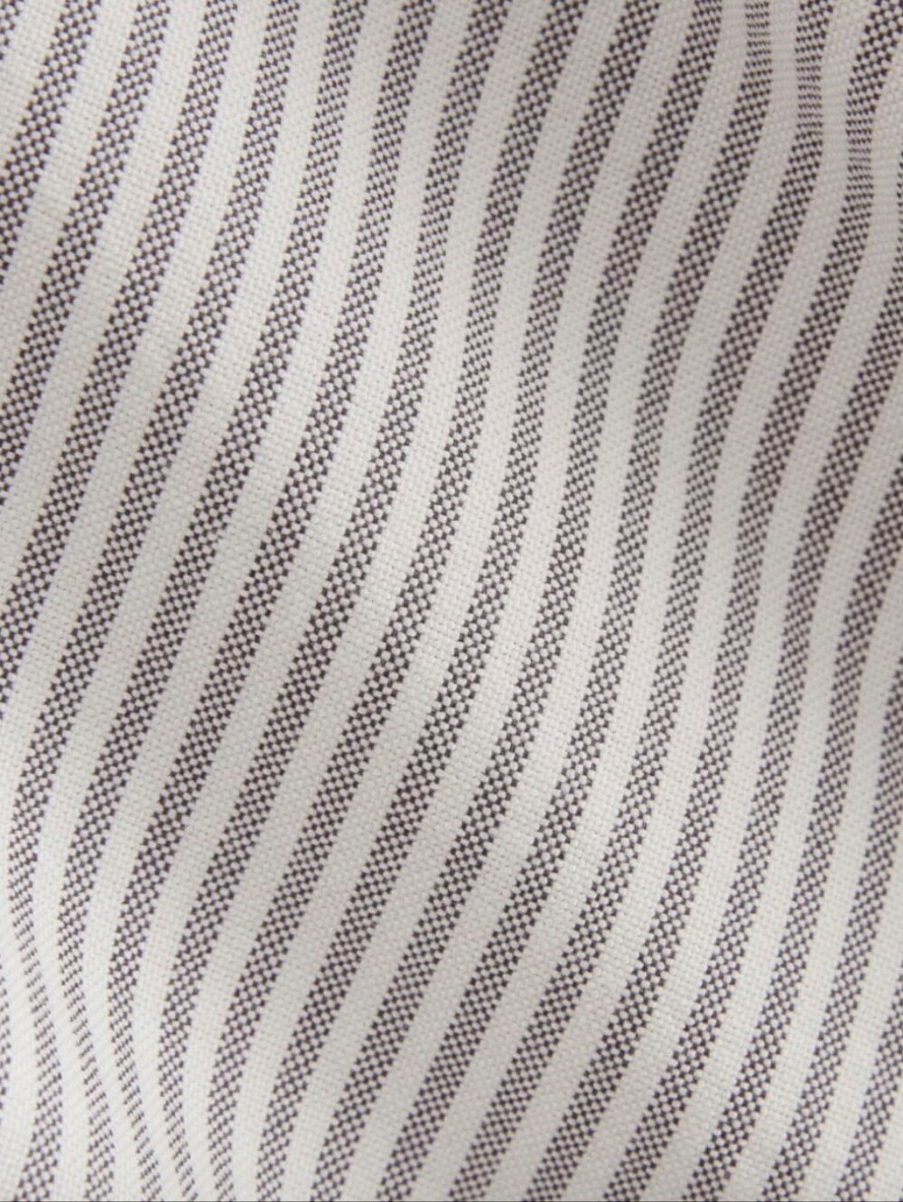 Everlane The Boxy Oxford Black And White Stripe 100% Organic Cotton Top Size L - Picture 6 of 12